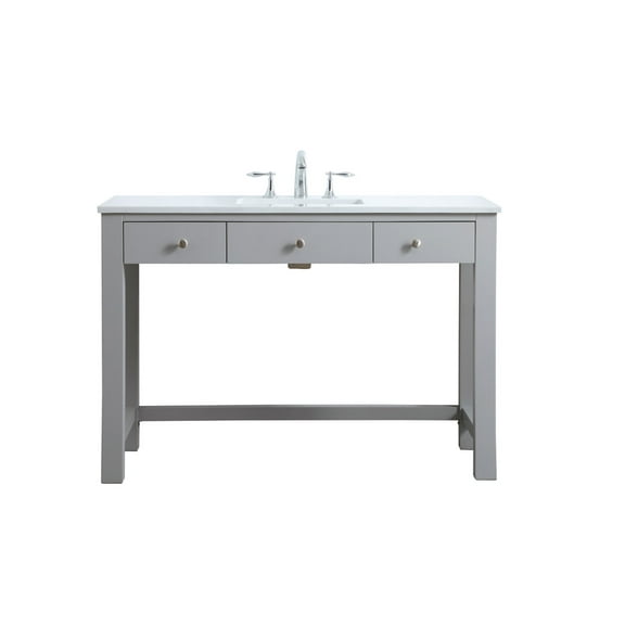 Elegant Lighting VF14848GR Hudson 48" Free Standing Single Basin Vanity Set - Grey