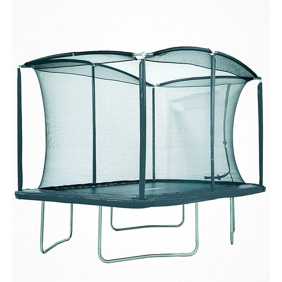 Machrus Moxie 8 x 12 FT Rectangular Outdoor Trampoline Set with Premium Safety Enclosure – Gymnastics Rectangular Trampoline for Kids and Adults- Ocean Green