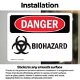thumbnail image 3 of (2 Pack) Biohazard OSHA Danger Sign 5 Inch X 3.5 Inch Vinyl Label Decal Sticker Weather Resistant, UV Protected for Workplace, Business, and Construction Site, Made in the USA, 3 of 7