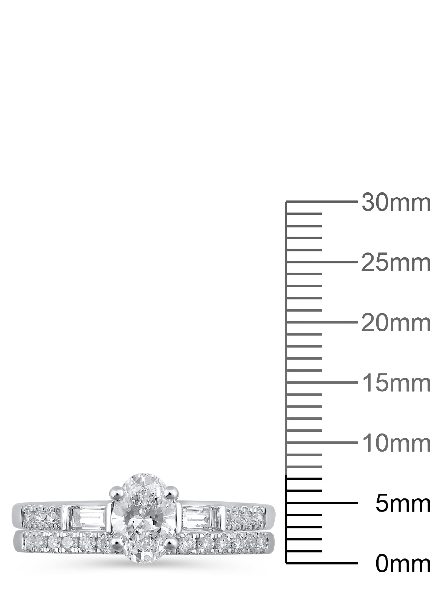 Brilliance Fine Jewelry 1 Carat T.W. Lab Grown Diamond Women Bridal Set Ring in 925 Sterling Silver