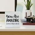 thumbnail image 5 of Zomyto 5x5 Inch Farmhouse You Are Amazing Wooden Box Sign Fitness Wood Block Tabletop Sign Home Gym, Uplifting Gift, 5 of 8
