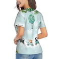 thumbnail image 3 of Xecao Animals Riding Across The Sky for Women's V-Neck T-Shirts-Elegant Half-Sleeve Tops Perfect for Summer-XX-Large, 3 of 5
