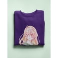 thumbnail image 3 of Manga Schoolgirl Kyun? Sweatshirt Women -Image by Shutterstock, Female Small, 3 of 4