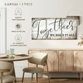 thumbnail image 4 of Elephant Stock Together We Have It All Typography Wall Art - Horizontal Multi Panel Canvas - Living Room Wall Decor - Wall Signs Multi Panel - White And Black Decor - 26" x 12", 4 of 4