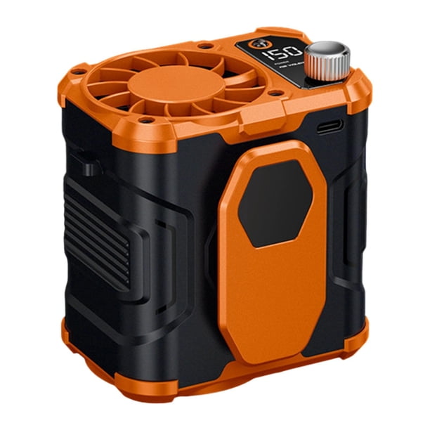 Ventilador de cintura con clip y correa para el cuello con luz, ventilador de cinturón de trabajo portátil USB ajustable 12000 mAh