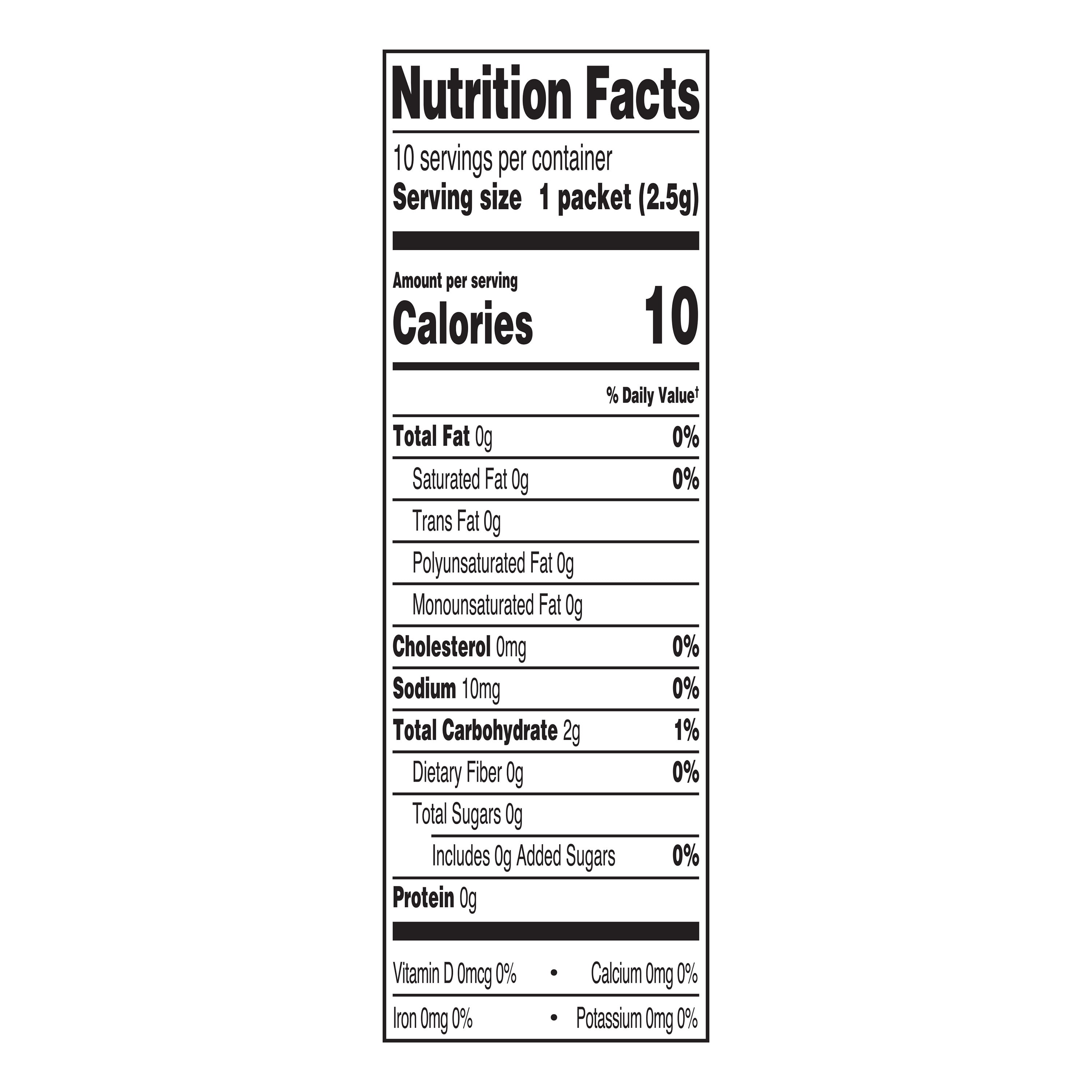 Great Value Sweet Tea Drink Mix, 0.09 oz, 10 Count