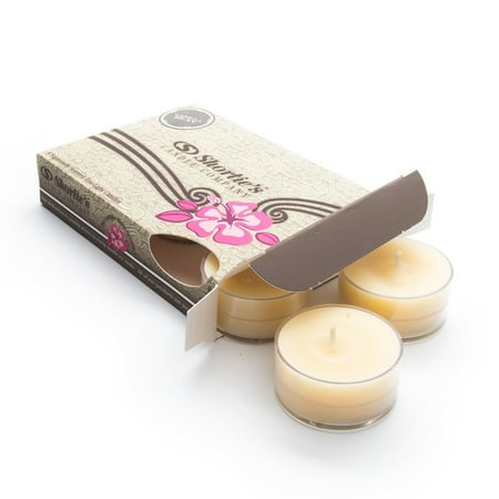 Over Vanilla Bedroom Collection (Vanilla Bean Beige Tea Light Candles 6 Pack - Highly Scented, Hand Poured, & Clean Burning - Clear Container for Beautiful Candlelight - Bakery Tealights)
