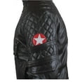 thumbnail image 4 of HIDE CRAFTS F&H Men's Black Leather Jacket, Genuine Leather, Captain Star Shield Design (US, Alpha, Medium, Regular, Regular, Black), 4 of 6