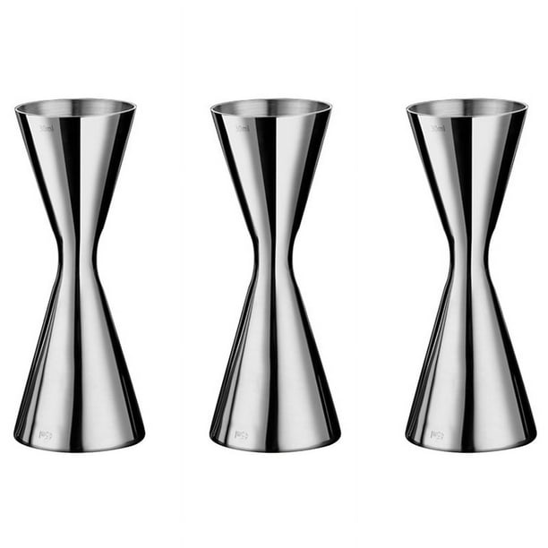 4X Vaso de Medida de Acero Inoxidable de Doble Cabezal para Bar Fiesta Coctelera Medida de Vino 45Ml