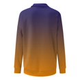 thumbnail image 5 of Pull Décontracté 1/4 Zip à Manches Longues Col Chandails en Molleton Dégradé Vêtements de Sport Veste de Course Violet L, 5 of 5
