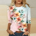 thumbnail image 2 of YDLCAFD Easter Womens Fashion Round Neck Short Sleeved Printed T Shirt Top, 2 of 5