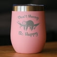 thumbnail image 2 of Bevvee Insulated Wine Tumbler 12 oz Dont Hurry Be Happy Gifts for Wine Enthusiasts Tumblers, 2 of 4