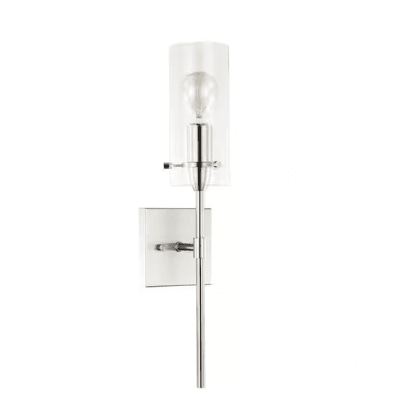 Open Box Light Society Clear Glass Montreal Contemporary Wall Sconce