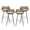 Mix Light Brown/Black/Beige, variant on Verano Wicker and Metal Outdoor Barstools with Cushion, Set of 2, Light Brown and Beige