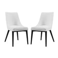 thumbnail image 3 of Modway Viscount Vinyl Dining Side Chair, Set of 2, Multiple Colors, 3 of 7