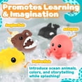 thumbnail image 3 of Bath Toys Zippytots Ocean Animal, 8 unidades para niños de 12 meses o más, 3 of 7