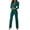 Green, variant on Joernso Women Jumpsuit V Neck High Waist Polyester Long Pants Office Romper for Daily Wear