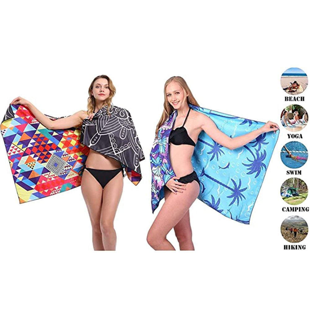  OTVEE Big Flowers Beach Towels Oversized 71x31in Extra Large  Pool Towel with Mesh Storage Bag, Lightweight Sand Free Quick Dry Beach  Towel Travel Towel for Swim Bath Yoga Camping Gym 