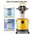 thumbnail image 5 of Aspiradora de cenizas inalámbrica para estufas de pellets, compatible con batería DEWALT de 20 V máx., con 2 filtros HEPA, potente succión, 15 litros y 4 ruedas, manguera de 96 cm para chimeneas de l, 5 of 5