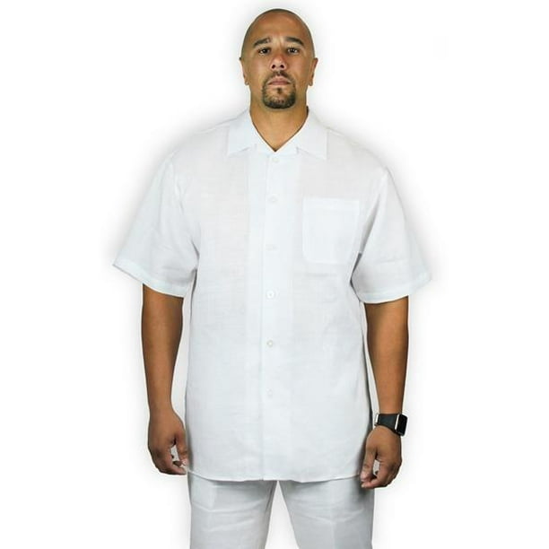 Alberto Nardoni - Men's Two Piece Shirt And Shorts White Casual 100% ...