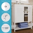 thumbnail image 6 of RiverRidge Ellsworth Two-Door Bathroom and Laundry Storage Cabinet with Open and Adjustable Interior Shelves - White, 6 of 10