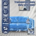 Dznils Plastic Loveseat Cover, Waterproof Washable Slipcover for