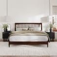 thumbnail image 2 of AFI Orleans Solid Wood Low Profile Sleigh King Platform Bed in Walnut, 2 of 13