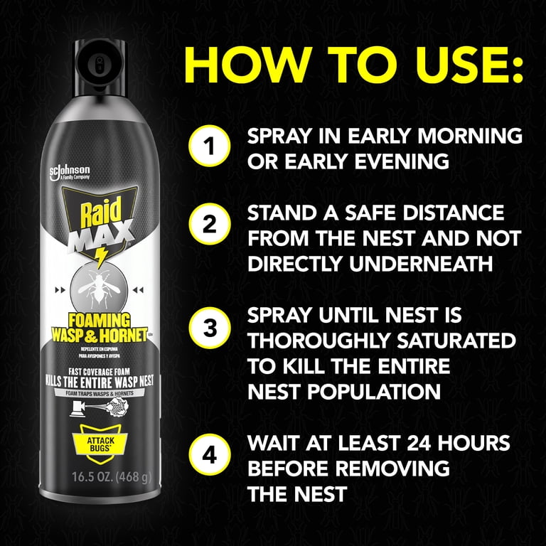 Raid MAX Foaming Wasp and Hornet Killer, 16.5 oz photo 6