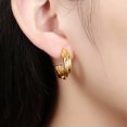 thumbnail image 7 of EOEMY 18K Rose Gold Platinum Plated Earrings Stud Push Back .8" L240-18K Gold Plated, 7 of 7