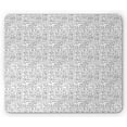 thumbnail image 1 of Camping Mouse Pad, Repetitive Pattern Consisted of Wildlife and Outdoor Leisure Elements Art Print, Rectangle Non-Slip Rubber Mousepad, White and Grey, by Ambesonne, 1 of 2