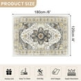 thumbnail image 2 of 4'x6' Vintage Area Rugs,Soft Washable Distressed Thin Rugs for Living Room Bedroom,Non-Slip Foldable Indoor Carpet,Grey Brown, 2 of 5