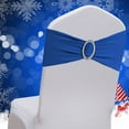 thumbnail image 5 of LQQBOX Blue Spandex Chair Sashes, 50pcs Premium Stretch Chair Bows with Buckle Slider, Universal Elastic Chair Bands for Wedding Party Banquet Decoration, 5 of 7