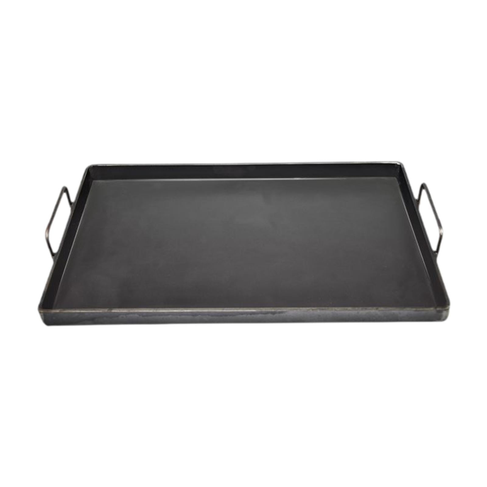 CarpNettore BBQ Griddle Flat Top Grill Plate Practical Accessory Universal Reinforced Ridges 3x2cm