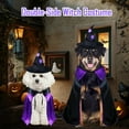 thumbnail image 2 of Dog Halloween Costumes, Dog Witch Costume Funny Pet Witch Cloak Cape Wizard Hat Holiday Outfit Clothes Halloween Costumes for Small Medium Large Dogs Pets (Medium), 2 of 5