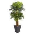 thumbnail image 1 of Nearly Natural 5667 5.5 ft. Triple Areca Palm Artificial Tree in Slate Finish Planter, 1 of 1