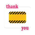 thumbnail image 1 of Logo Black And Yellow Strips Car Leading Line Thank You Stickers Quote Grateful, 1 of 3