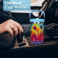 thumbnail image 6 of 30 oz Peacock Flip Straw Tumbler with Top Handle for Peacock Lover Resuable Vacuum Insulated Flip Top Water bottle for Home Office Car Dishwasher Safe Colorful Peacock, 6 of 6