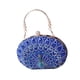 thumbnail image 5 of Bolso de mano con estampado de pavo real, bolso de noche para ir de compras, compromisos, bodas de verano, graduación. Azul, 5 of 9
