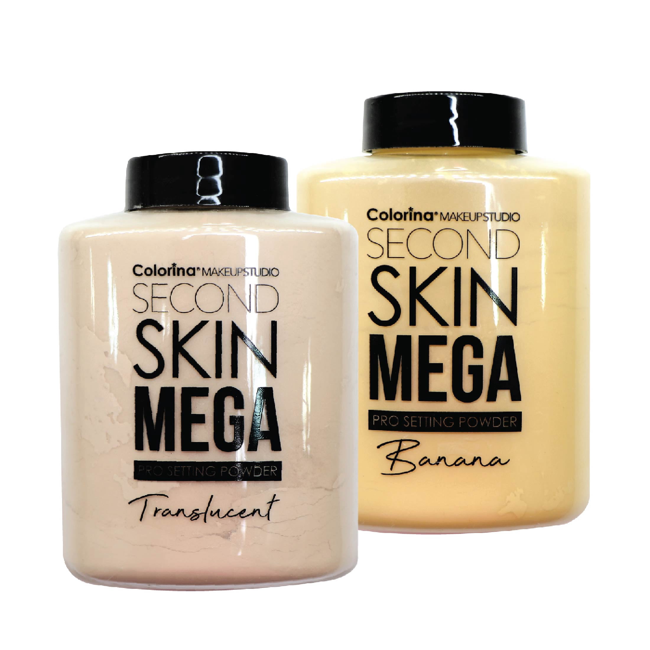 Colorina Makeup Studio Second Skin Collection Mega Pro Setting Banana Loose Powder 2.28 oz