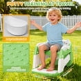 thumbnail image 3 of Asiento de Entrenamiento para Baño Orzbow 3-en-1 para Niños Verde, 3 of 6