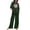 Green, variant on YABCSAZ Summer Outfits for Women Short Sleeve Casual Loose Printed Tops and Solid Color Drawstring Wide Leg Pants Athletic Sportswear 2 Piece Outfits