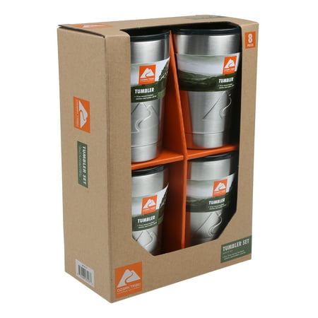Ozark Trail 4 Pk 10oz Stainless Steel Lowball