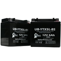 2-Pack UpStart Battery Replacement 2006 Honda CRF150F 150CC Factory Activated, Maintenance Free, Motorcycle Battery - 12V, 4Ah, UB-YTX5L-BS