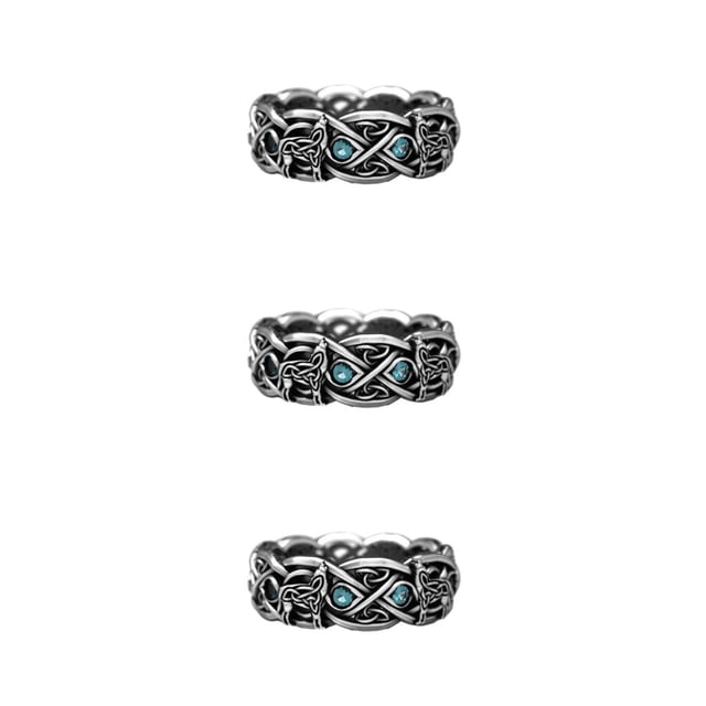 kurtrusly Vintage Ring For Unique For All Occasions Alloy Ring Vintage Punk Ring CR6474 6 3Set