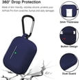 thumbnail image 3 of IBAOLEA Compatible for AirPods Pro Case Cover, [Front LED Visible] Silicone Protective Case for AirPods Pro 2019, Burgundy Navy Blue, 3 of 7