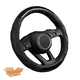 thumbnail image 1 of Funda De Volante Bloosom  De Coche Clásica De Fibra De Carbono, 38 Cm Negro, 1 of 5