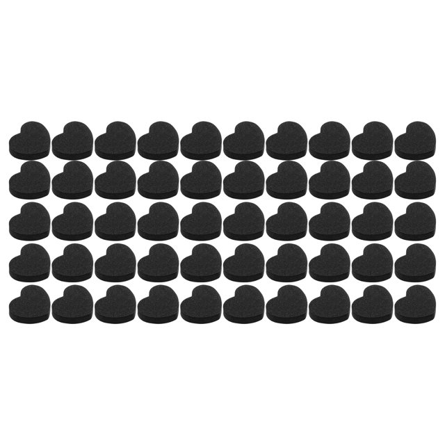 Unique Bargains 50 Pcs Mini Block Love Shape Nail Buffers for DIY Black