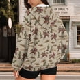 thumbnail image 3 of Uorisanigo Western Cowbody Horse Zip Up Hoodies for Women Slight Stretch Soft Oversized Casual Sweatshirts Drop Shoulder OversizedWinter Fashion Clothes Size XS, 3 of 7