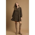 thumbnail image 5 of Garden Naked Leopard Print Long Sleeve Swing Dress, 5 of 6