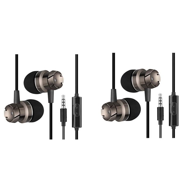 2 auriculares intraaurales con cable de 3,5 mm y subwoofer turbo con control por cable de trigo.
